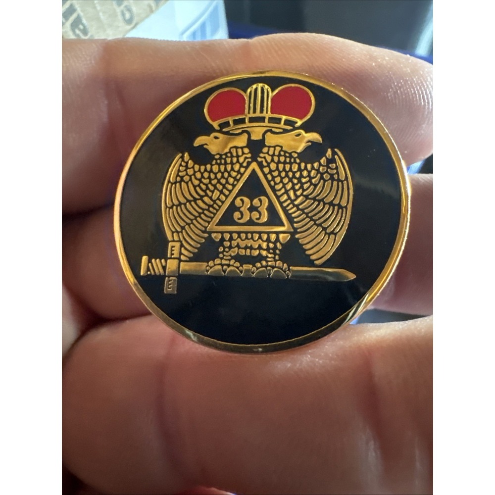 2pcs Masonic Scottish Rite 33rd Degree  Lapel Hat Pin Buying Two
